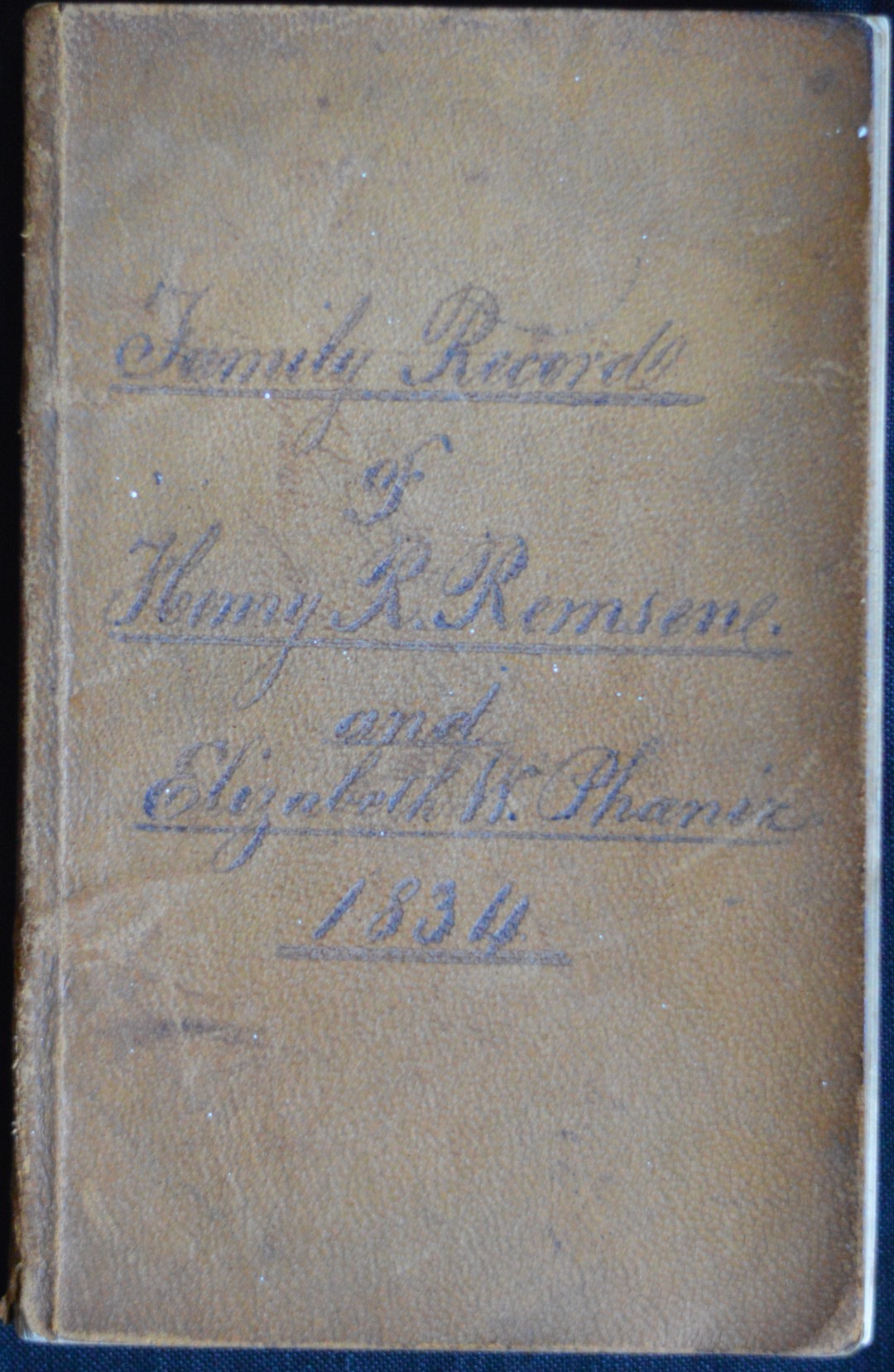 Remsen Family Records 1834 cover